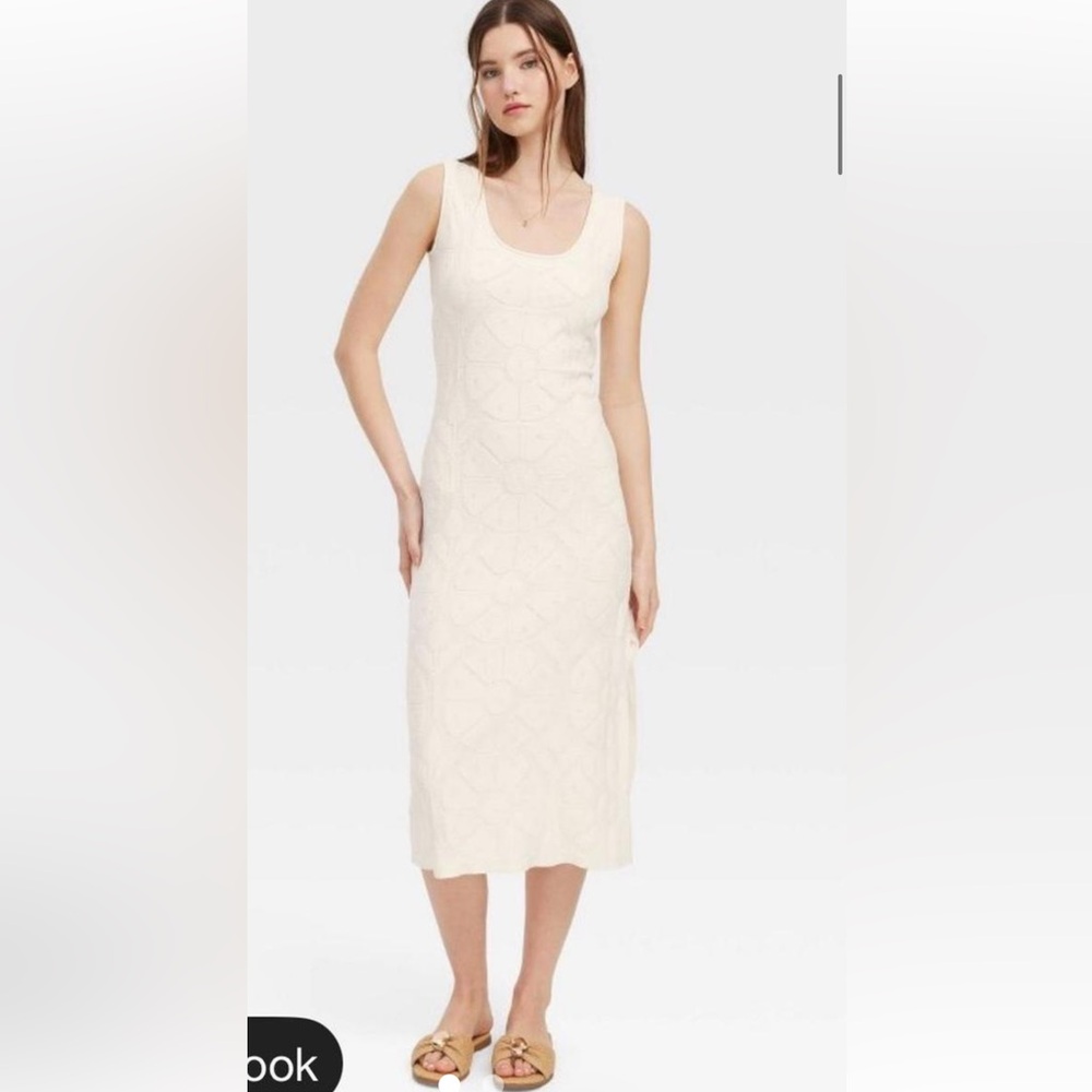 Roller Rabbit Cream Sleeveless Midi Dress available XS / small